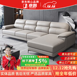 京鹊【热销2万+】沙发真皮沙发头层牛皮沙发意式沙发客厅皮沙发大户型 双+单+贵妃【3.6米总长】 豪华版+国产牛皮+衡温海绵【耐用10年】