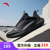 安踏风速丨跑步鞋男冬季轻便减震男士休闲鞋运动鞋子男舒适通勤跑鞋男 【毒刺】碳灰/黑-1 41 (男)