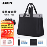 乐上（LEXON）妈咪包女款手提时尚休闲单肩背包多功能大容量单肩包 深灰色
