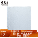 雅戈尔（YOUNGOR）丝巾男士口袋丝巾优质涤丝面料经典丝巾装饰方巾商场同款 灰色 均码