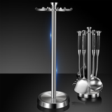 欧润哲304不锈钢厨房置物架锅铲架台面勺子铲子挂架可旋转厨具收纳架