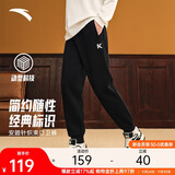 安踏运动长裤卫裤男士KT汤普森冬季针织长裤休闲收口束脚篮球裤子