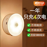 大头人（datouren）人体感应灯充电床头灯卧室灯楼道玄关橱柜灯充电感应小夜灯应急灯