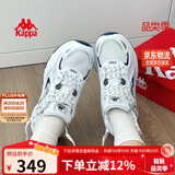 卡帕（Kappa）官方羽翼背靠背老爹鞋女秋季厚底增高休闲运动鞋子女 经典白 38