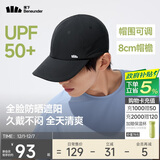 蕉下（beneunder）棒球帽子男鸭舌帽遮阳帽防晒帽女太阳帽高级感潮流百搭冬季黑