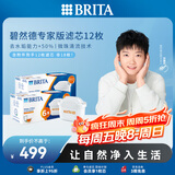 碧然德（BRITA）家用净水壶 滤水壶滤芯 MAXTRA+LE 专家滤芯 12枚装（本品加附件6个共计12个非18枚）
