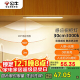 公牛（BULL）感应橱柜灯衣柜灯LED人感光感磁吸 卧室床沿玄关小夜灯30CM3000K