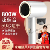小精米品吹风机家用静音负离子大功率不伤发学生宿舍便携吹风筒理发店专用大风力高速干降噪护发电吹风 白色800w学生宿舍推荐礼盒装 水润负离子