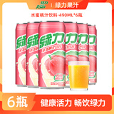绿力台湾果汁饮料水蜜桃红芭乐番石榴柠檬维c水果味饮品露营小聚果汁 【水蜜桃汁】490ml*6罐