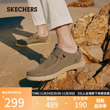 斯凯奇（Skechers）男鞋秋季一脚蹬帆布鞋商务通勤休闲软底板鞋66387