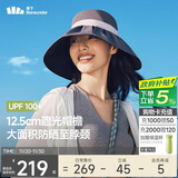 蕉下（beneunder）遮阳帽防晒帽女大帽檐渔夫帽子男登山帽太阳帽防风四季通用 灰