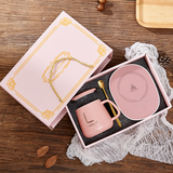 园洲绿马年恒温杯暖暖生日礼物送女友加热杯垫伴手礼年会礼品圣诞节礼物 暖暖杯套装+礼盒装+伴手礼樱花粉