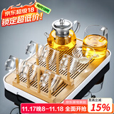 唐丰功夫茶具套装家用客厅小套泡茶小茶台日式茶盘简易小茶具整套 春羡茶盘+天机玻璃壶套组+杯架