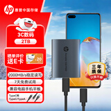惠普（HP） 2TB 移动固态硬盘P900（PSSD）USB3.2 ssd 2000MB/s Type-C接口 太空灰｜手机直连