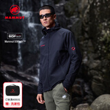 猛犸象（MAMMUT）【红标】Macun 2.0 男士户外防风防泼水连帽夹克外套软壳 黑色 XS