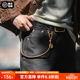 马登工装美式复古黑色中腰牛仔裤水洗显瘦硬汉直筒丹宁长裤子男秋 黑色 （避免与浅色衣物混洗） 31