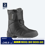 迪卡侬（DECATHLON）雪地鞋男女户外防水徒步东北雪地靴加厚保暖棉鞋SH100 女款 黑灰色（拍大一码） 39