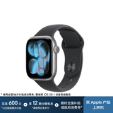 Apple/苹果 Watch S11 智能手表GPS款42毫米深空灰色铝金属表壳黑色运动型表带M/L MEUH4CH/B