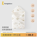 童泰（TONGTAI）婴儿包被新生儿抱被纯棉0-6月初生宝宝加厚棉抱被满月百天抱毯 绿色小兔（秋冬加厚款0-15°C） 90x90cm
