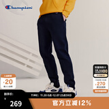 Champion冠军卫裤男休闲裤新款美式刺绣宽松潮流运动情侣裤子 藏青色 L