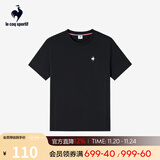 乐卡克法国公鸡夏季圆领短袖T恤 L242UECA0301 炫黑色-2 M