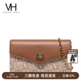 VANESSA HOGAN VH女包太阳神系列贝伦信封包轻奢斜挎包链条包生日礼物送女友 黄棕色