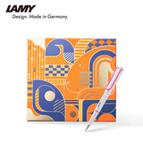 LAMY凌美钢笔 Safari狩猎系列墨水笔 正姿钢笔大学生文具书写练字签字笔团购刻字礼物 年会新年年货 白杆粉夹（限定款0.5mm） 0.5mm