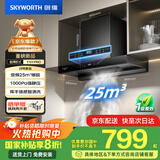 创维（Skyworth）欧式顶吸式家用抽油烟机T型直流变频大吸力排烟机 一级能效国家补贴立减20% 自动清洗 Y1H PRO