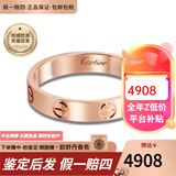 卡地亚（Cartier）戒指男女同款 3.6毫米宽LOVE结婚对戒情侣婚戒 B4085200 18K玫瑰金色 52
