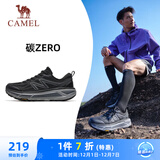 骆驼（CAMEL）碳zero风速2全地形慢跑步男鞋运动鞋子 X15B09L7023 黑/寒冷灰 40