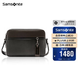 新秀丽（Samsonite）斜挎包男士单肩包精品男包旅行背包时尚休闲BC9*09013黑色/咖色