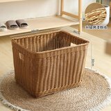 ken's 脏衣篮家用浴室脏衣服收纳筐酒店仿藤编洗衣篮大号玩具框箱 棕色44*36*30cm