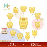 周生生 十二生肖串珠足金黄金转运珠情侣款本命年组合单颗定价 萌犬 93701C