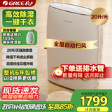格力（GREE）【轻音干衣除湿】除湿机抽湿机家用20升/天低噪除潮除霉干衣机单间≤40㎡智能控湿24H定时DH20EF