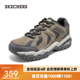 斯凯奇（Skechers）醒山|秋季男徒步户外鞋缓震耐磨休闲运动鞋足弓支撑老爹鞋237542 男款-褐色/炭灰色/TNCC 42