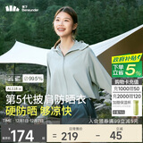 蕉下（beneunder）防晒衣女春夏UPF50+冰丝经典披肩款AL11824远山灰L