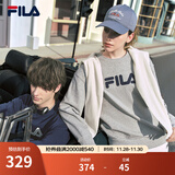 FILA 斐乐官方情侣款套头卫衣25秋冬季新款休闲宽松长袖加绒保暖上衣 【常规款】卡地亚花灰-MG XS 160/84A/XS