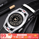 马莎兰缇(MashaLanti)男士皮带鳄鱼纹头层牛皮腰带自动扣裤带父亲节生日礼物实用送爸爸男朋友老公