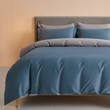 巢歌【2026升级】新疆长绒棉A类面料婚庆四件套纯棉床上用品双人被套 【全新升级】 似海蓝 适用1.8-2.0 床单款 220-240被套