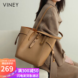 viney牛皮包包女包大容量托特包轻奢单肩大包生日礼物高级感送女友老婆