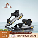 骆驼（CAMEL）凉鞋男 夏季户外沙滩鞋凉鞋防滑涉水平底男鞋 黑色 40