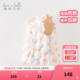 戴维贝拉（DAVE＆BELLA）儿童背心女童羽绒马甲保暖小童羽绒服宝宝坎肩秋冬新款童装 米色【DB4223466-A】 100 cm（建议身高90-100cm）