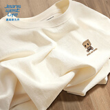 JEANSWEST LIFE真维斯短袖T恤男士纯棉透气夏季男女款半袖体恤青少年宽松五分袖