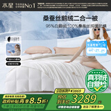 水星家纺羽绒被95%白鹅绒被子冬季冬被芯双人羽绒被220×240cm-1300g