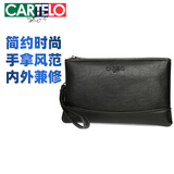 卡帝乐鳄鱼男士手拿包软皮休闲手包大容量商务夹包男士手抓包