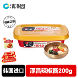 清净园韩国进口 淳昌辣椒酱200g 韩式石锅拌饭辣炒年糕部队火锅包饭酱