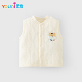 优奇婴儿马甲春秋冬外穿保暖儿童马夹纯棉男宝宝女坎肩夹棉新生儿背心