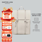GASTON LUGA原创潮牌背包男双肩包皮大容量男女电脑包书包防水旅行商务出差 奶油白13英寸