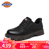 Dickies男士休闲鞋工装商务皮鞋男休闲复古英伦工装鞋 黑色  41 