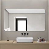 小匠材浴室镜子高清挂墙洗漱台卫浴镜壁挂厕所无边框卫生间镜子80*120